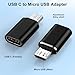 Micro USB to USB C Adapter, Type C Female to Micro USB Male Convert Connector Support Charge Data Sync Compatible with Samsung Galaxy S6 S7 S7 Nexus 5 6