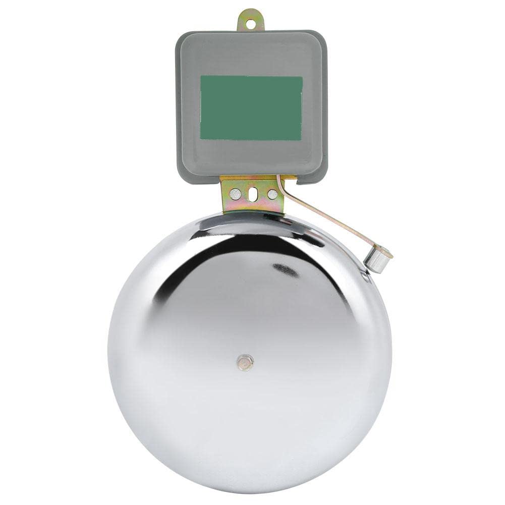 Cloche Électrique, 150mm AC 220V Cloche d'École en Acier Inoxydable Externe, Sans Étincelles Sonnette pour Fixation Murale pour Cloche Service pour les Hôtels, les Écoles, Usine