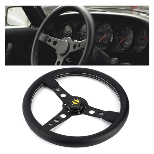 Volant de voiture Ruspela 350 mm Prototipo en cuir noir avec klaxon - Geekodrome: Boutique d'accessoires geek Expérience de conduite PXN V3II