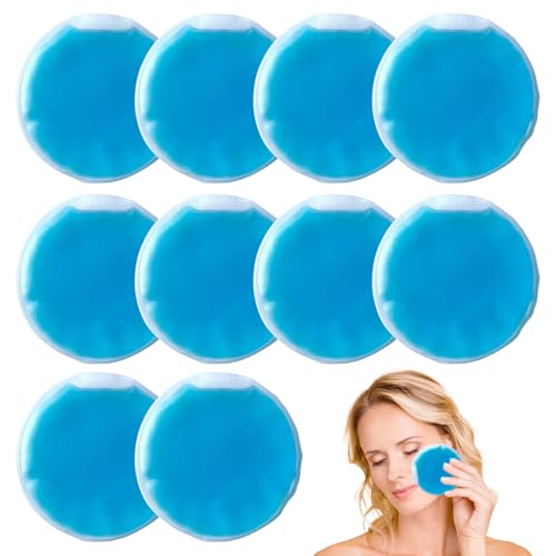 10 Pieza Bolsa Gel Frio 7cm Reutilizable, Gel Frio Compresas Frías y Calientes para Lesiones Terapia Caliente Fría Alivio Del Dolor Hinchazón Muelas Del Juicio para Niños y Adultos