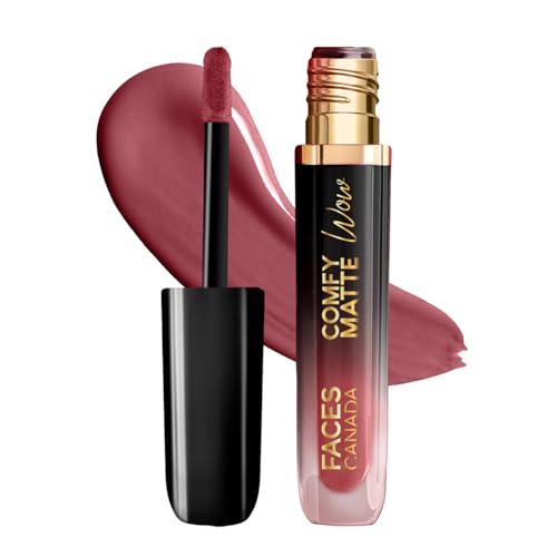 Image of FACESCANADA Comfy Matte Wow Liquid Lipstick Mauve Majesty 02 3.8ml | One Swipe Application | Highly Pigmented | Comfortable Wear | Glides Smoothly | Long Lasting | Transferproof