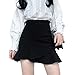 NH Jupes d'été à volants pour femme Noir, Noir , 36