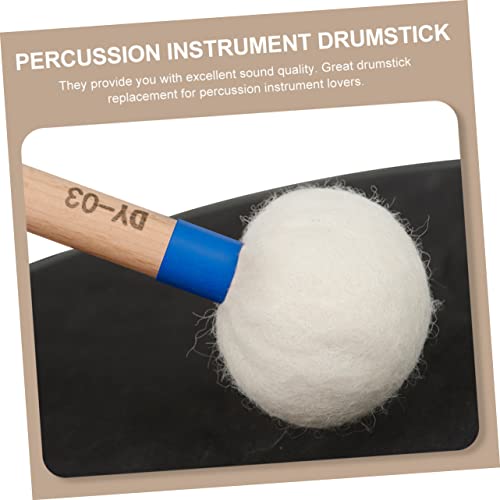 2 Baquetas de Percusión con Cabeza de Fieltro Azul miniatura 6