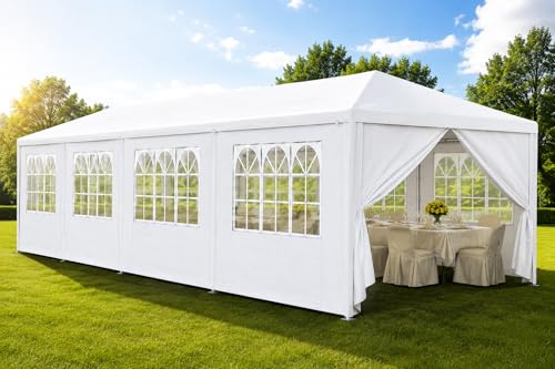 10'x30' Party Tent, Waterproof Outdoor Canopy Tent with...