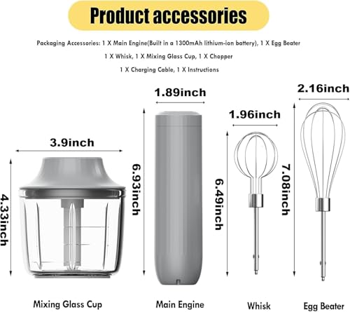 PowCube Electric Hand Mixer PW-JBQ-GREY の商品画像 7