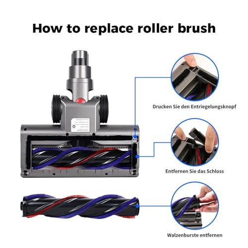 Tête de sol électrique compatible Dyson brosse rouleau sols durs - 4