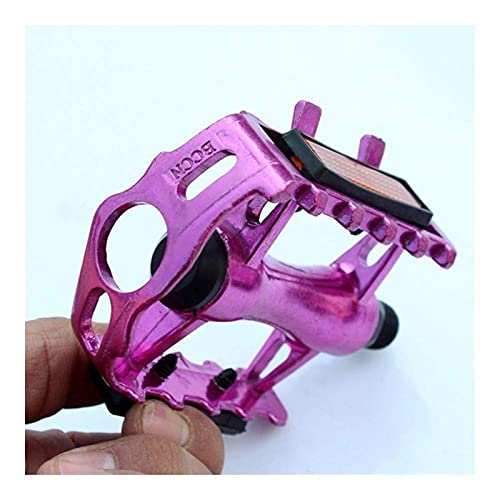 Pédales de vélo pignon fixe rose durables pour éviter les glissades