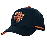 NFL Kids Youth 8-20 Official Primary Logo Wordmark Adjustable Snapback Hat Cap One Size (US, Alpha, One Size, Chicago Bears - Navy)