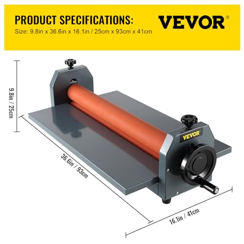 VEVOR 29.5 Inch Cold Laminator Machine 10mm Manual Vinyl Photo Film Cold laminator Hand Crank Pressure Cold Roll laminator(29.5 Inch) image 4