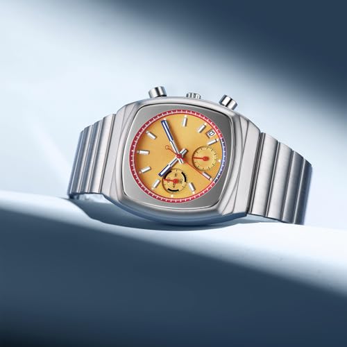 Image of CILOA Mens Watches Chronograph Stainless Steel Waterproof Date Analog Business Fashion Wristwatch for Men