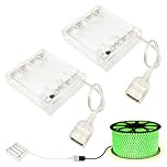Battery to USB Powered Pack for 5v-6v Led Neon Sign,2 Pcs Neon Lights Power Operated Box, Neon Portable Battery Box for Indoor Outdoor Home Office Garden Yard Use