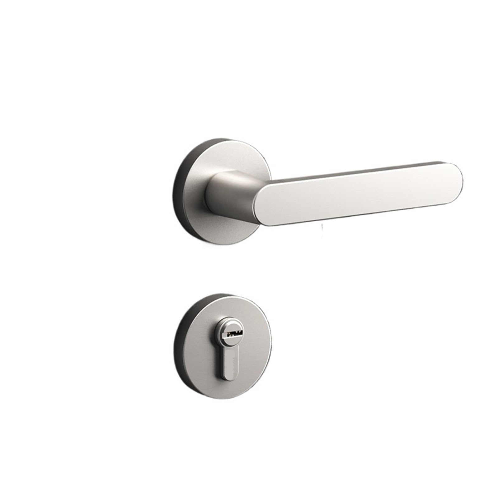 nxjaSDH Lock and Handle Sets, Lock Indoor Bedroom Door Room Silent Brushed Household Suitable for Thickness 35-50mm(with Key)