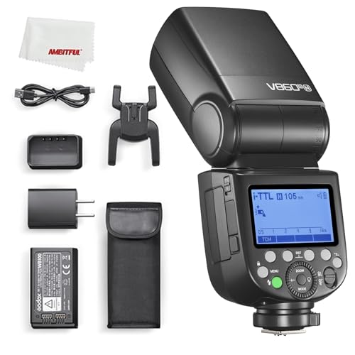 Godox V860III-N Speedlite Light,I-TTL ll autoflash and Manual Flash, 2.4G High-Speed Sync,7.2V 2600mAh Li-ion Battery Camera Flash Speedlite Light Compatible for Nikon Cameras