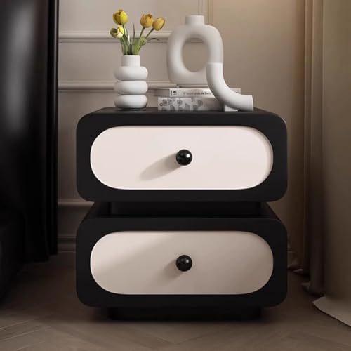 Meuble de rangement pour chambre à coucher avec double tiroir en métal - 4