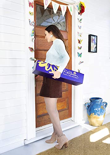 Kabloom KB-USA-0008-A999-V118 12 Assorted Roses And Greens With Vase - Fall Collection - Kabloom Prime Next Day - Gift For Birthday, Sympathy, Anniversary, Get Well, Thank You, Valentine, Mother’S Day Fresh Flowers thumb #2