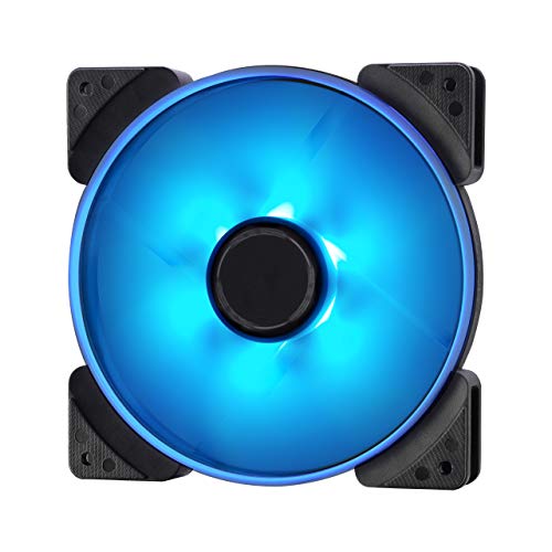 Fractal Design Prisma SL-14 – 140mm Silent Computer Fan -Six blue vibrantly coloured LEDs - Optimized for Silent Computing - LLS-Bearings - TripWire Technology - Blue (Single)