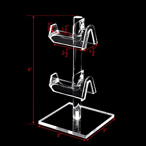 Mooca 2 Piece Set Acrylic Eyeglasses Frame Riser Display Stand Sunglasses Rack Sunglasses Rack Holder Acrylic Eyewear Display (2 Frames For Each Holder) #TOP1