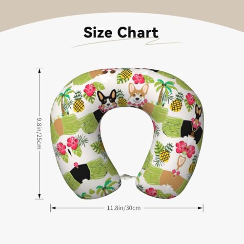 Almohada de cuello tropical de piña para viajes miniatura 5