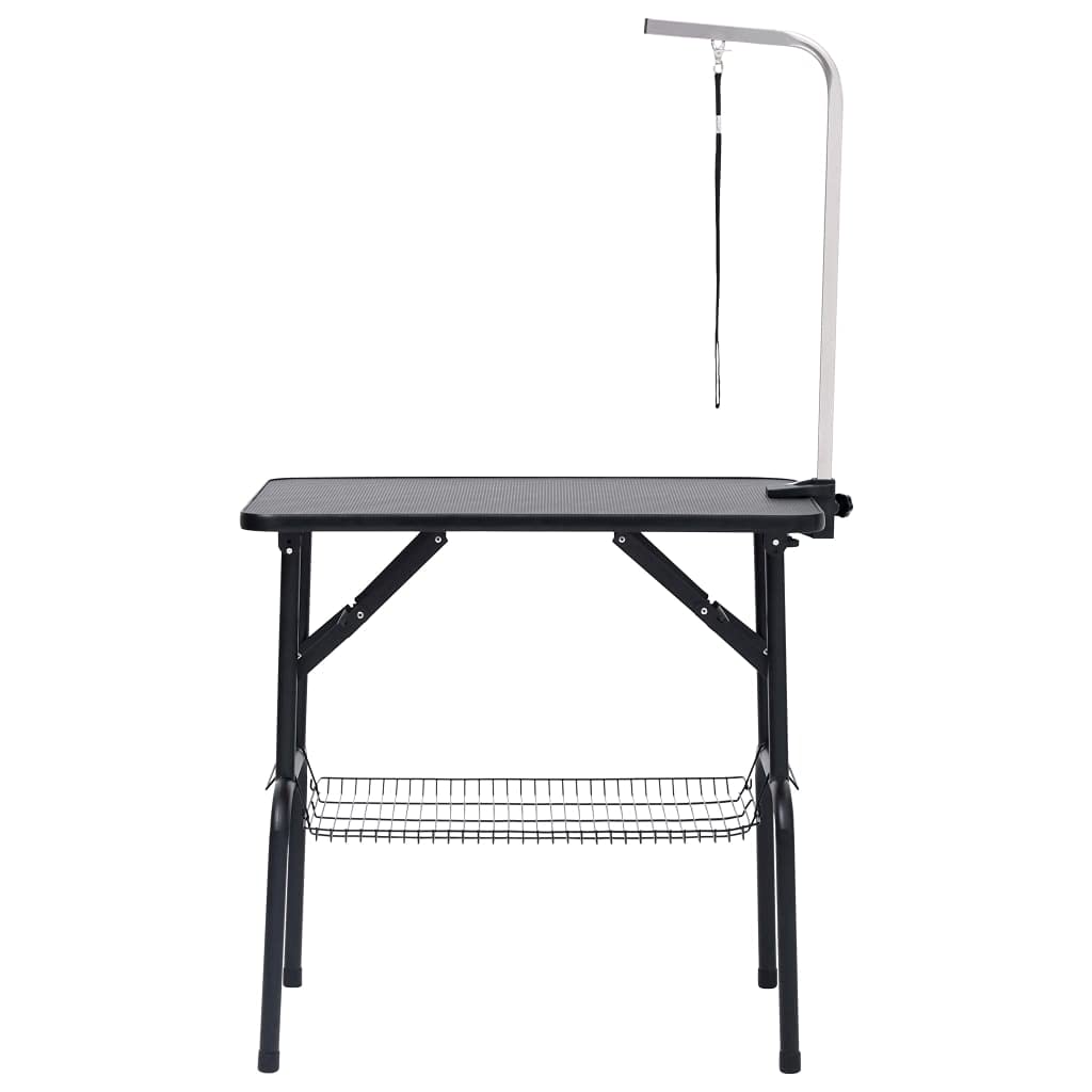 Genérico Mesa de Aseo Ajustable para Perros con 1 Lazo y Cesta,Producto para Mascotas y Animales,Productos para Mascotas,Productos de higiene para Mascotas,Negro,12.05 kg,171067