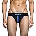 BSHETR Men's Underwear Jockstrap Athletic Supporters, 4-Pack Cotton Low Rise Stretch Multipack Performance Jock Strap