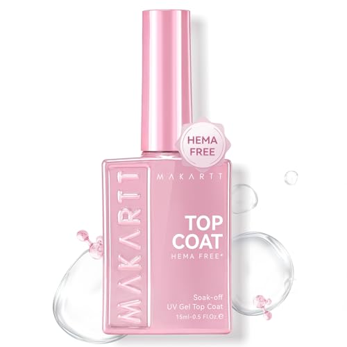 Image of Makartt Hema-Free Top Coat Nail Polish 15ml No Wipe High Gloss No Sticky