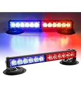 OPPBUY 12.2'' Emergency Police Beacon Light,Rechargeable Wireless Red Blue Rooftop Strobe Flashin...