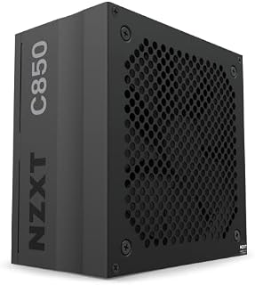 NZXT C850 PSU (2022) - PA-8G1BB-UK - 850 Watt PSU - 80+ Gold Certified - Fully Modular - Sleeved Cables - ATX Gaming Power Supply
