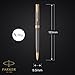PARKER Sonnet Ballpoint Pen | Grey Lacquer with Gold Trims | Medium Point | Black Ink Refill | Gift Box | Perfect Graduation Gifts