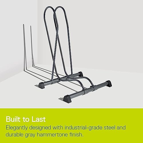 Delta Single Bike Stand Floor Cycle (2-Pack) - Tool-Free Adjustable Bike Racks for Mountain, Fat Tire, Road Bikes, Freestanding Bicycle Rack for Garage Parking by Delta - Used condition - Image 4