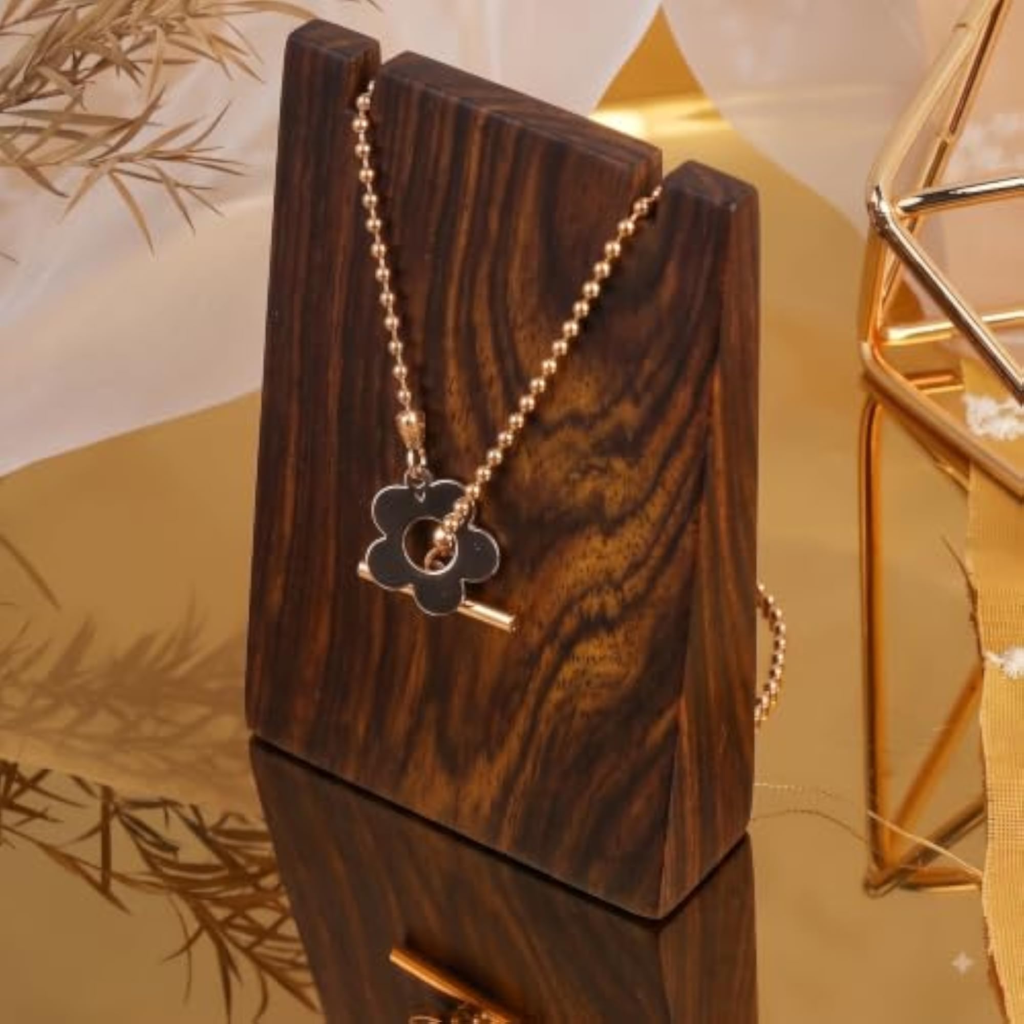 MIZAAN Sheesham Wood Necklace Display Stand
