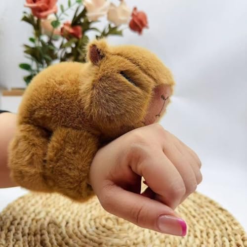 Image of Cute Animal Fur Plush Slap Wristband for Kids -Soft Toy Bracelet, Adjustable Snap Band for Boys & Girls