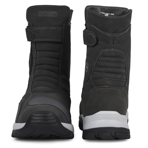 Image of Liberty Healers Black & Dark Grey Boots for Men - Memory Foam Casual Wear