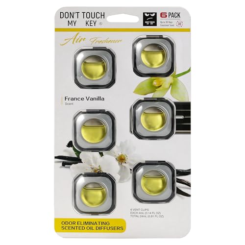 Image of Car Air Freshener Vent Clip 6 Pack 4ml Each Up to 180 Days Long Lasting Scent Odor Eliminator for Women Men(France Vanilla)