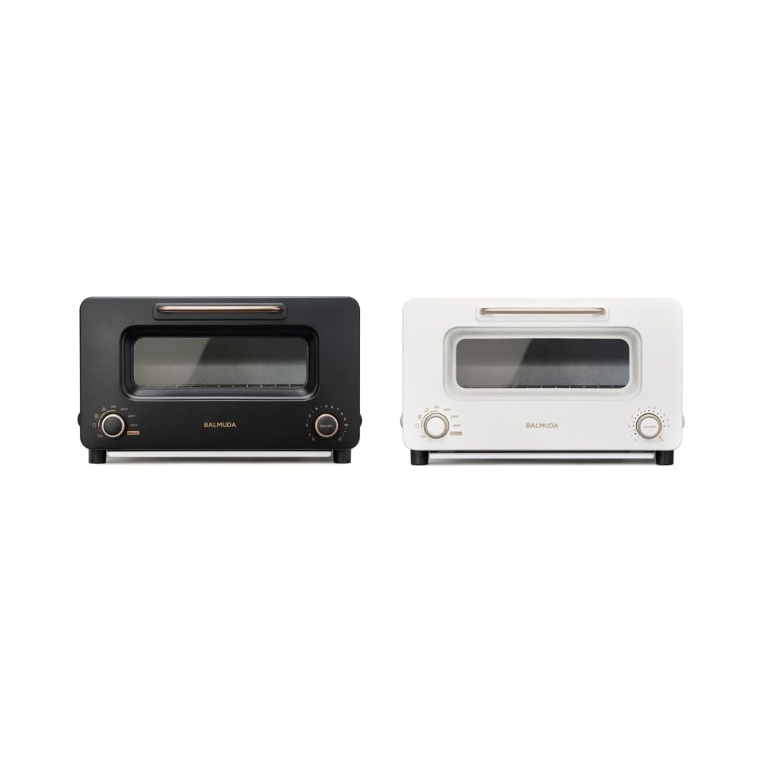 BALMUDA Combo Pack: The Toaster Pro Black & The Toaster Pro Off-white | Steam Oven Toasters | 5 Cooking Modes