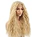 ALICE Blonde Wigs Loose Curly 24" Blonde Lace Front Wig Synthetic Full Wig for Women, Pre Plucked with Natural Hairline and Baby Hair