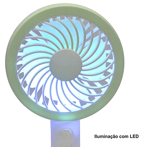 Mini Ventilador Portátil Recarregável + adaptador Azul CBRN07288