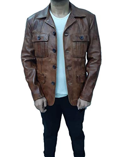 C.O.D Cold W Adler Leather Jacket Coat (L)