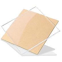 TEN-HIGH PMMA Sheet Round Acrylics Clear Cast Plexiglass 15.75" x 15.75" x 0.16", High Transparency Acid and Alkali Resistance, D400mm Thickness 4mm, Quantity 1pcs