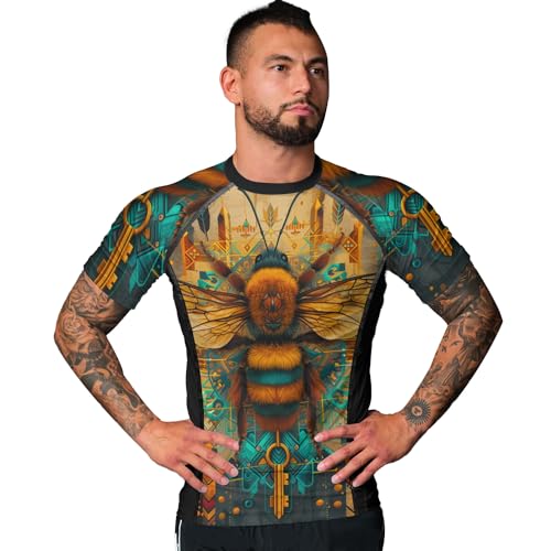 Desantiago Rash Guard Breathable Fabric Compression Shirts Short Sleeve, BJJ Rash Guards for Men4