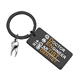 WSNANG Funny Dentist Keychain Dental Hygienist Gift Dentistry Jewelry Orthodontist Gifts for Dental Student Graduation Gifts (Dentist BL)