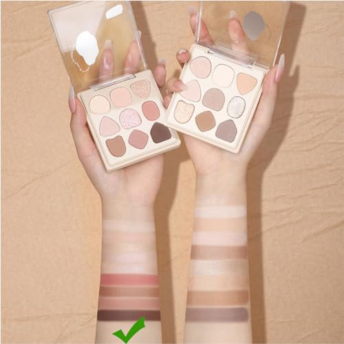 Eyeshadow Palette Soft Pink Eyeshadow Nude Blendable Eye Shadow Matte Shades Natural Shimmer Eye Makeup 9 Shades Highly Pigmented Everyday Neutral Natural Look For Women Girls (MG-102) - Image 5