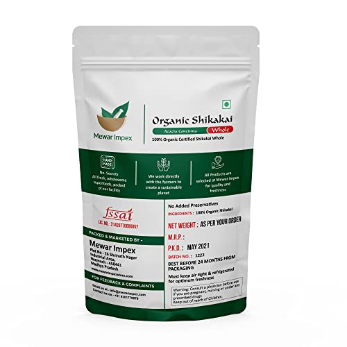 Mewar Impex Shikakai Raw 200 gm | Acacia Concinna | Dried Shikakai Raw And Natural |Dry Shikakai Whole