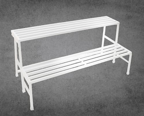 Image of IRON LANDS OAK 2 Step 37 Spectacular 3 Feet Heavy Duty Metal Perfect Plant Stands Display Rack Indoor & Outdoor for Your Home Balcony Hotel and Garden Decor (White)