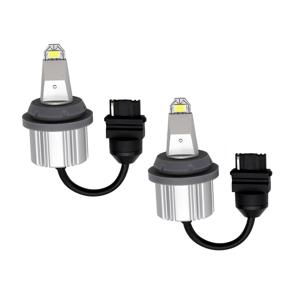 Syneticusa 3157 LED Bulbs Reverse Lights Back Up Lights CANBUS Error Free 6000 Lumens CSP 6-SMD Upgraded 6500K High Brightness 3156 LED Reverse Lights Plug ? Play (Pack of 2)