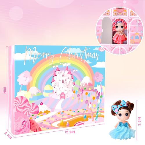 Calendrier de l'Avent 2024 pour Filles - Poupées Princesse de Noël, Compte à Rebours de 24 Jours - Cadeau de Noël Parfait pour Tout-Petits et Enfants Expérience Festive et Amusante des Fêtes – Image 6