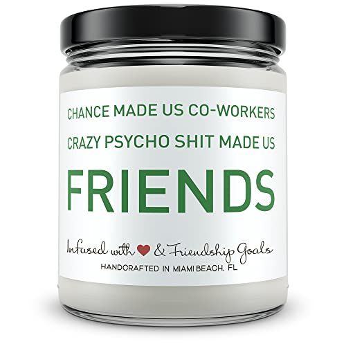 Friend Gifts For Women- Mint Sugar Soy Wax Funny Gifts For Birthday Gifts For Friends Female- Hand Poured In The Usa - 9 Oz - Peaches And Cream, Cotton Wick, Cute Christmas Friendship Gifts Ideas #TOP5