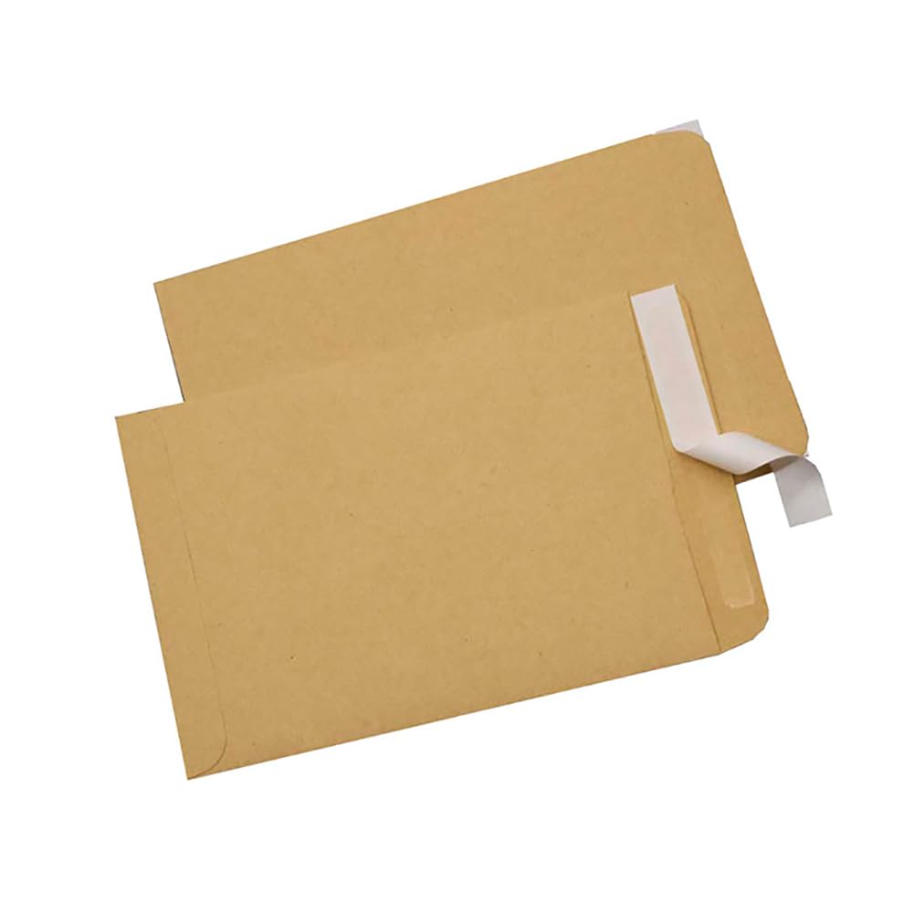 JIHUOO 10 Pcs 9 x 12 Inches Self Seal Catalog Envelopes Brown Kraft Envelopes Large Mailing Envelopes Invitation Envelopes Gummed Closure Envelopes - Image 2