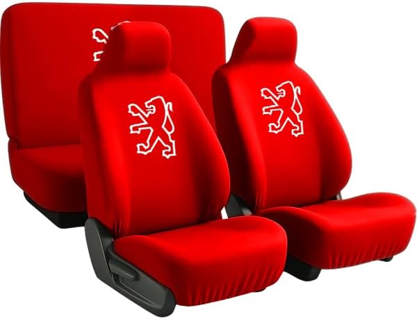 Arac içinde estetik ve rahatlik arayanlara Peugeot 301 ile uyumlu oto koltuk kılıfı Kırmızı