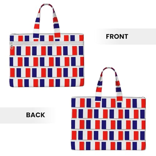 French Flag Canvas Document Bag Briefcase For Professionals And Executives3