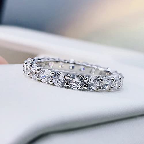 Anneaux pour Femmes S925 en Zircon 3mm l'Éclat Idéal pour vos Soirées